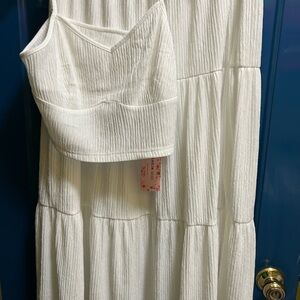 White Textured Two-Piece Set